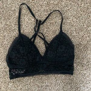 Black lace bralette